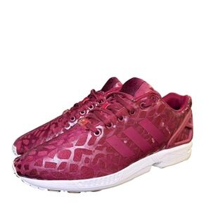 Adidas ZX Flux Torsion S75727 Men's 9 Red Pink Leopard Print Running Shoes